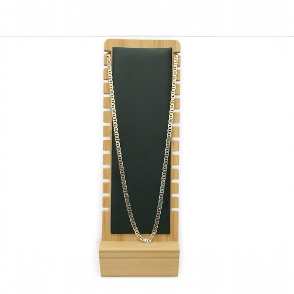 14 K White Gold over 925 Sterling Silver-Mariner necklace-24”-Retail $350 - Picture 1 of 4